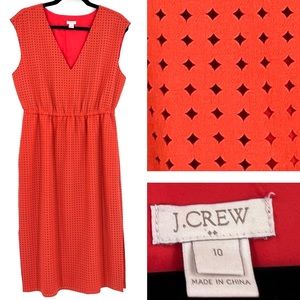 J. Crew Red Midi Dress